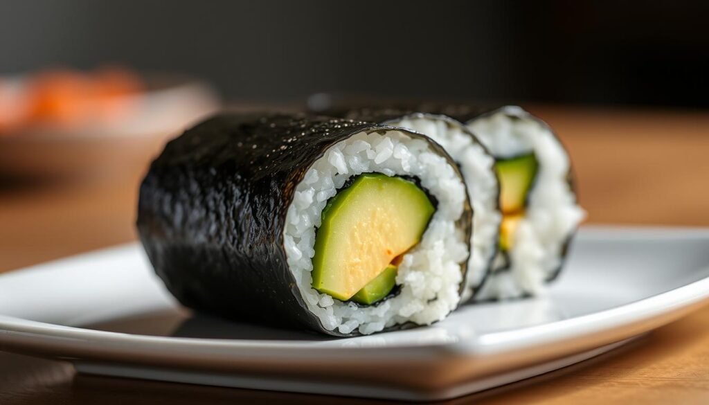 Aguacate en sushi