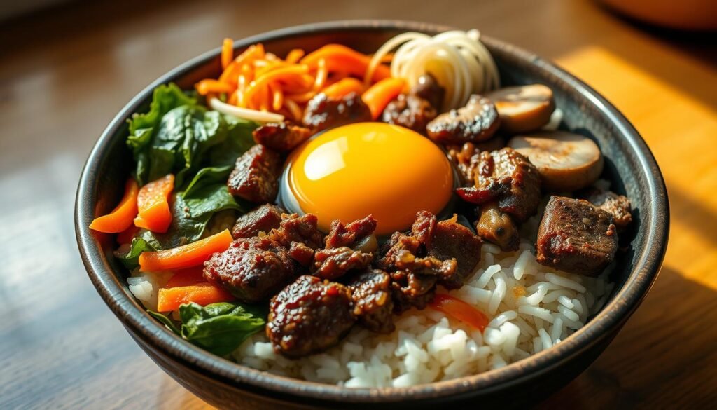 Bibimbap plato tradicional coreano