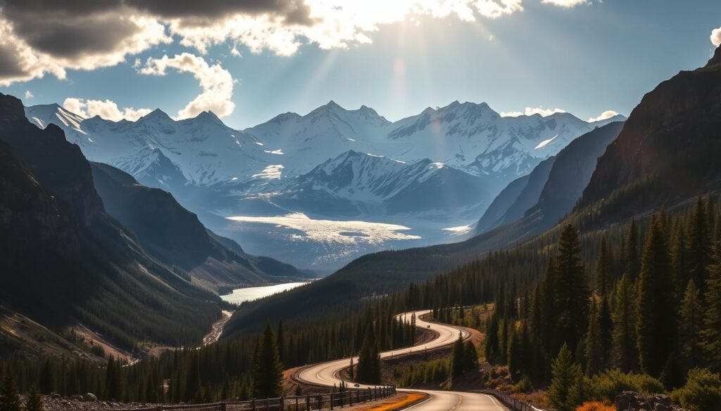 Carretera de los Glaciares en Canadá