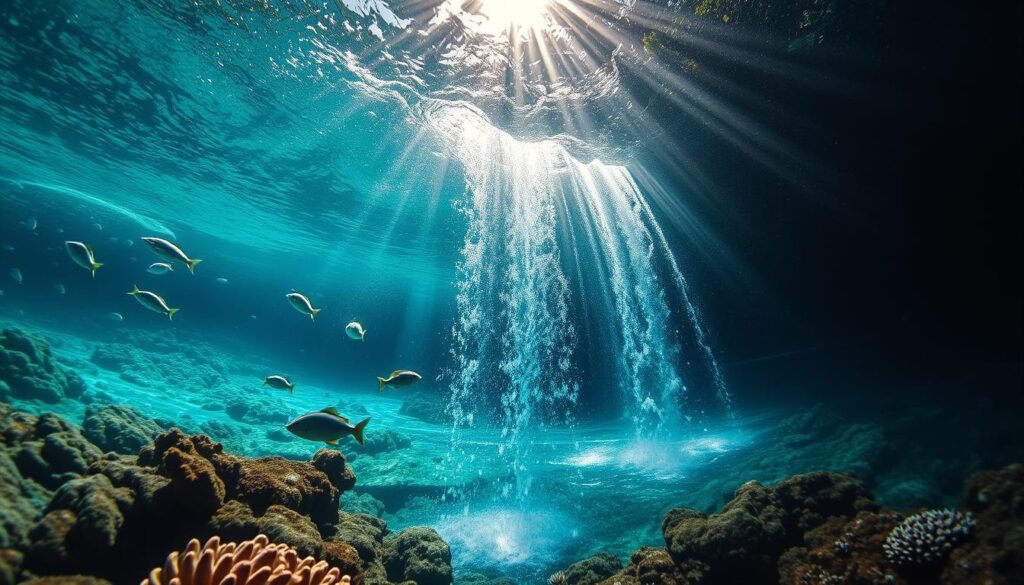 Cascada submarina de Mauricio