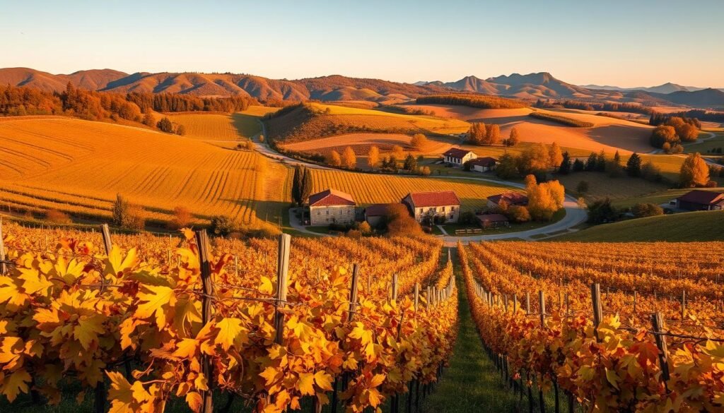 Colinas de Le Langhe en otoño