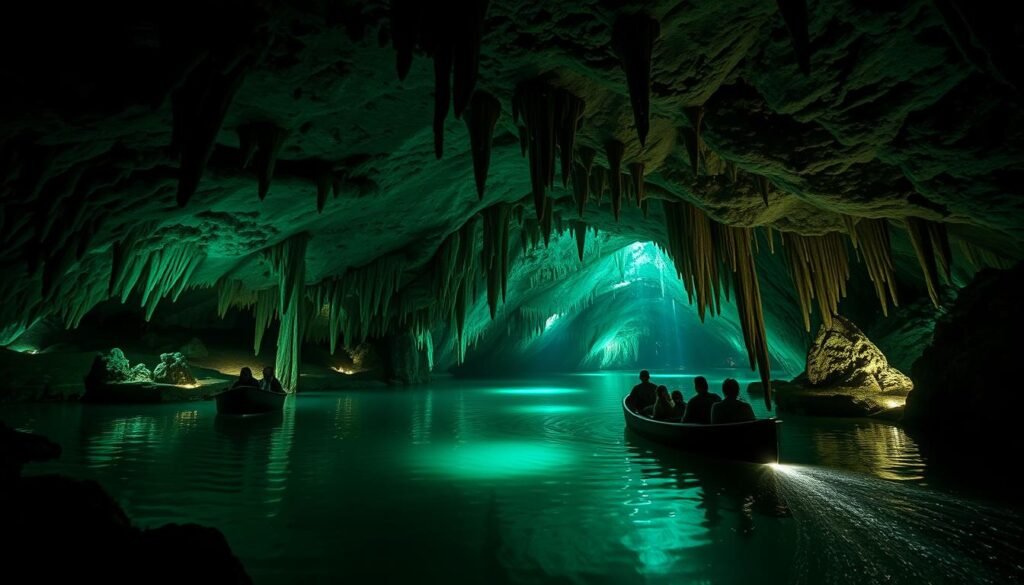 Cuevas de Waitomo luciérnagas bioluminiscentes
