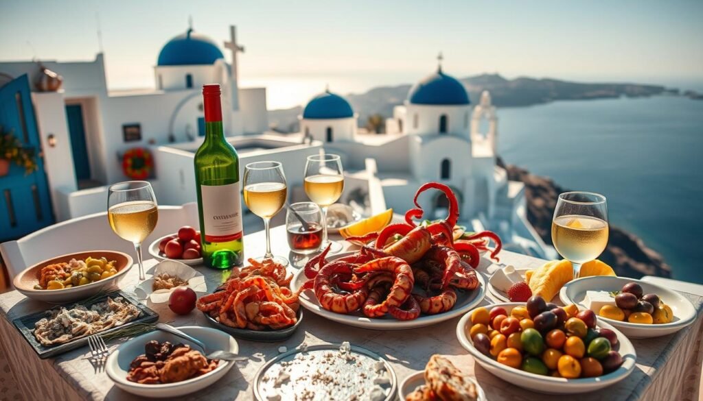 Delicias culinarias de Santorini