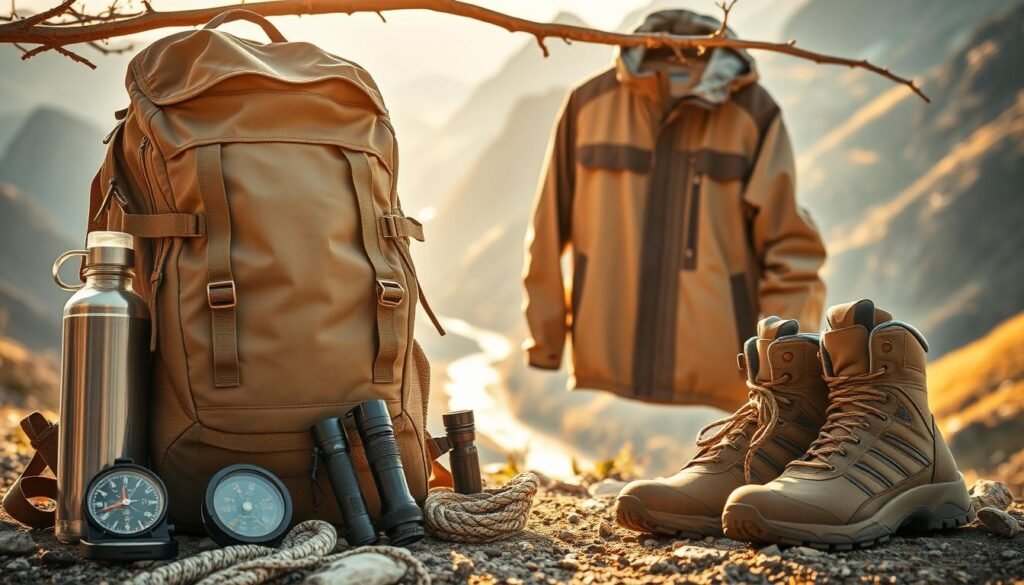 Equipamiento para viaje de aventura