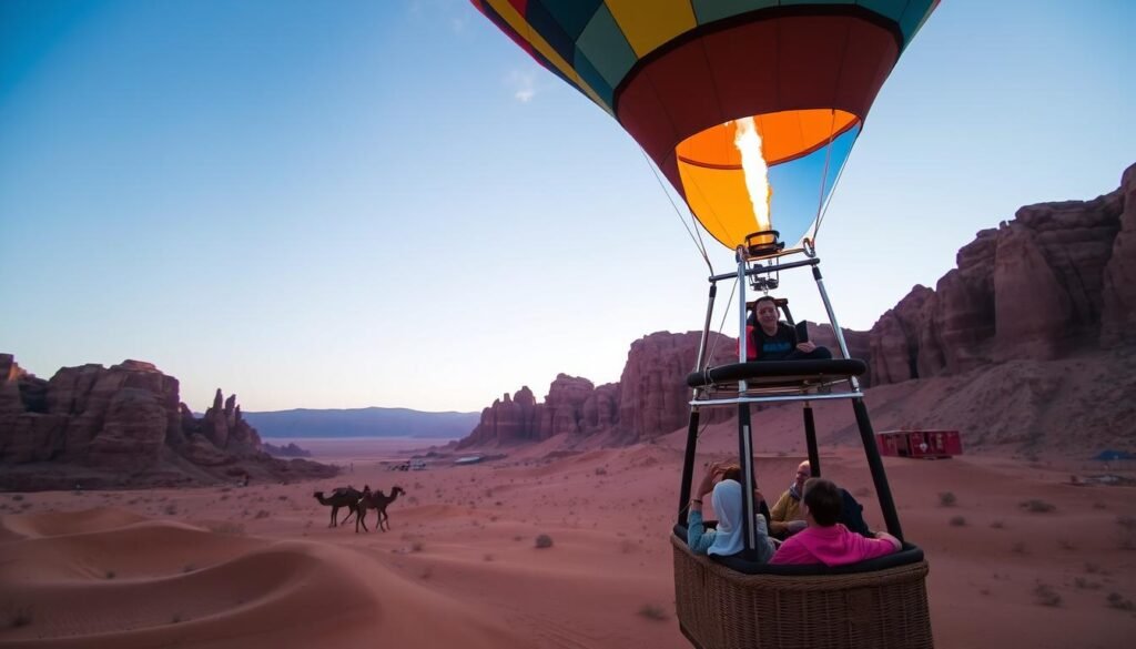 Globo aerostático sobre Wadi Rum