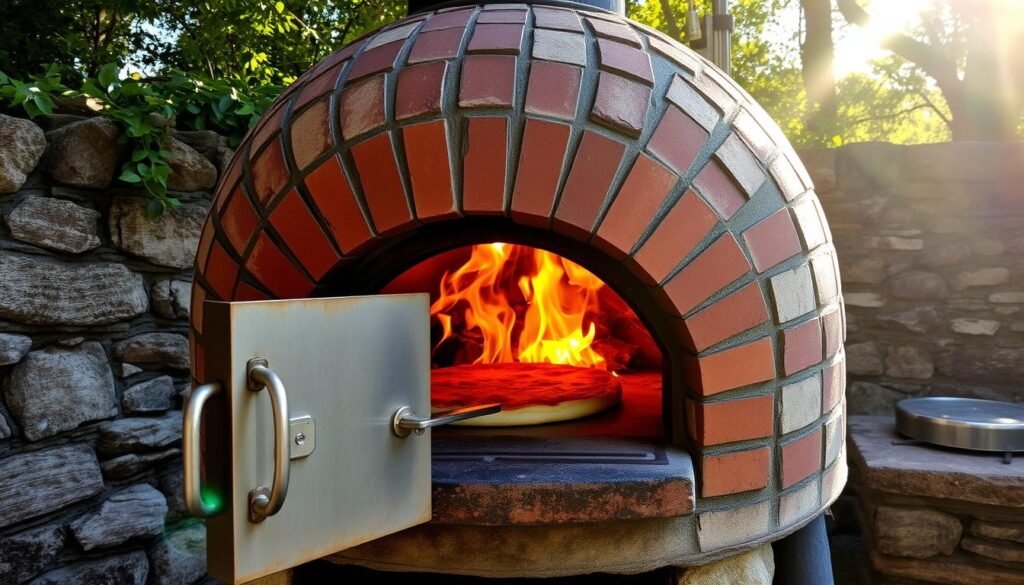 Horno de leña tradicional para pizza italiana