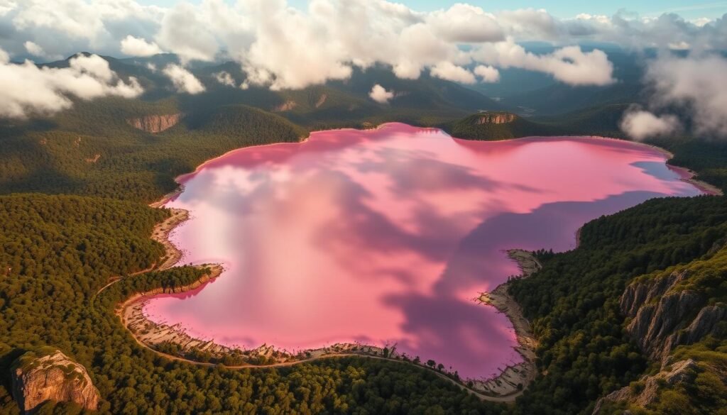 Lago Hillier vista aérea