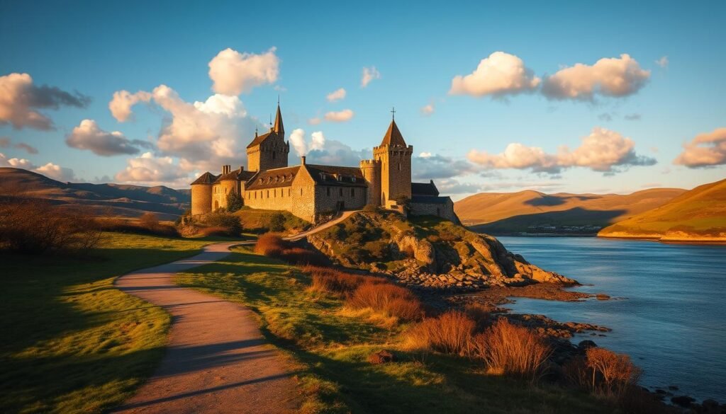 Mont Saint-Michel paisaje romántico