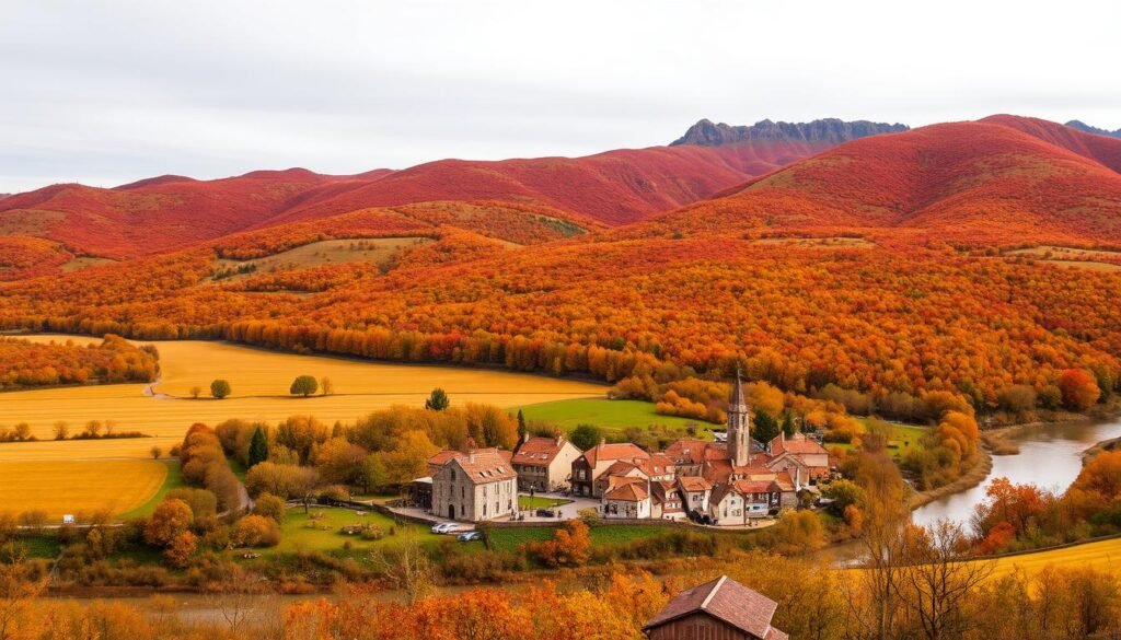 Paisaje del País Vasco en otoño