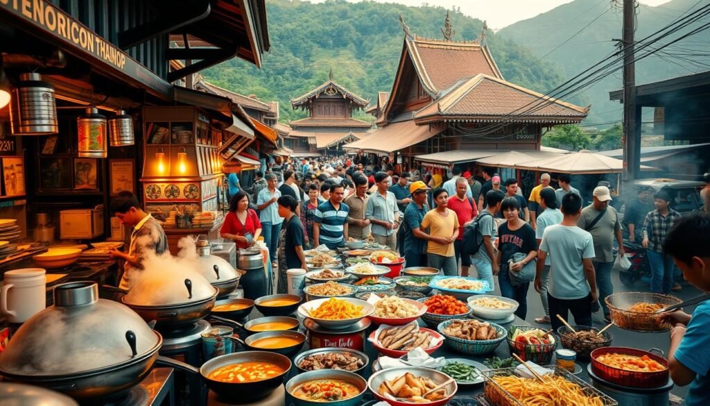 Platos callejeros del norte de Tailandia