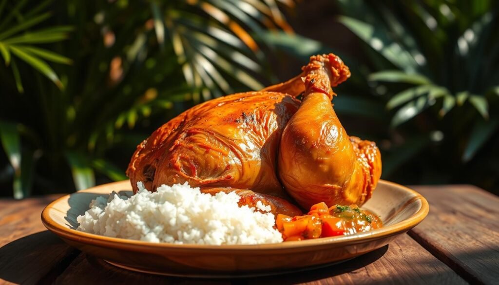 Pollo a la brasa peruano