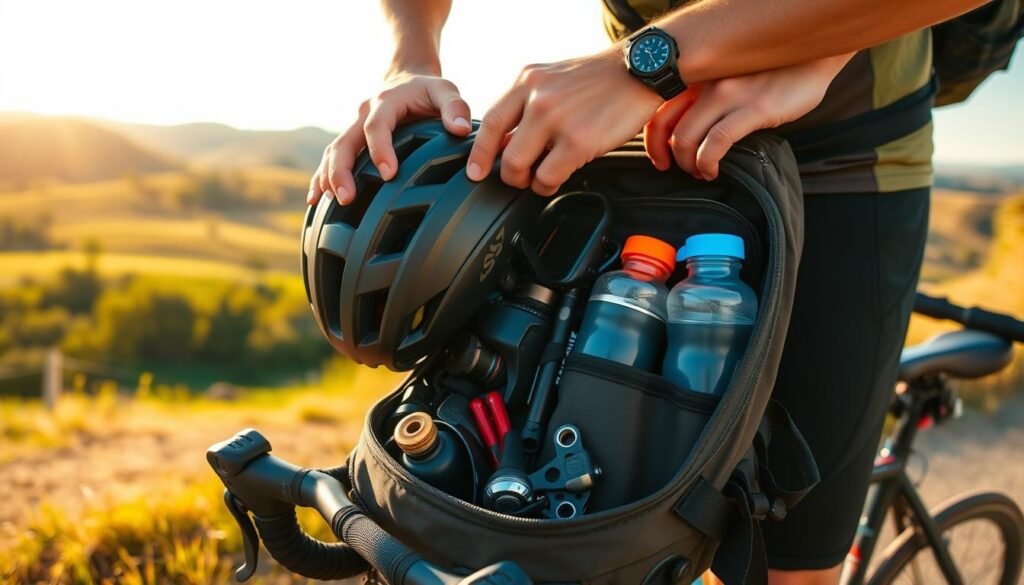 Preparación para viaje en bicicleta