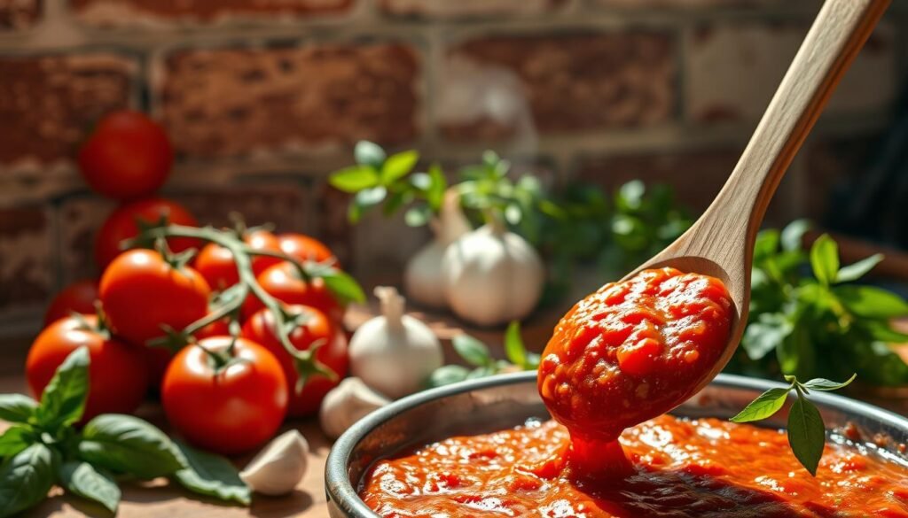 Salsa de tomate italiana auténtica