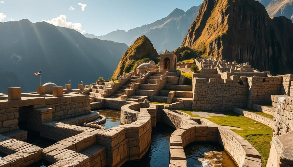 Sistema hidráulico inca en Machu Picchu