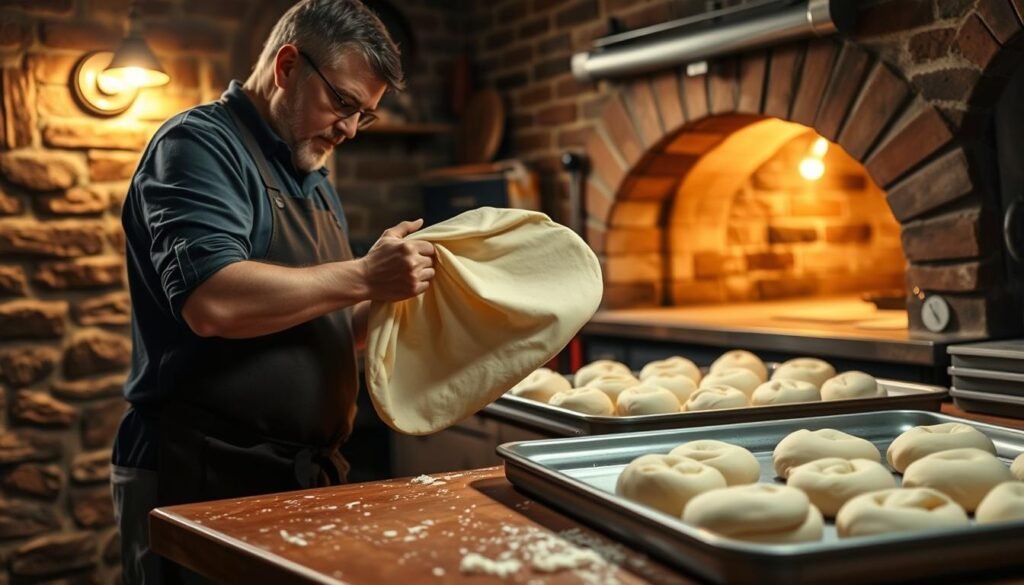 Técnicas de fermentación de masa de pizza italiana
