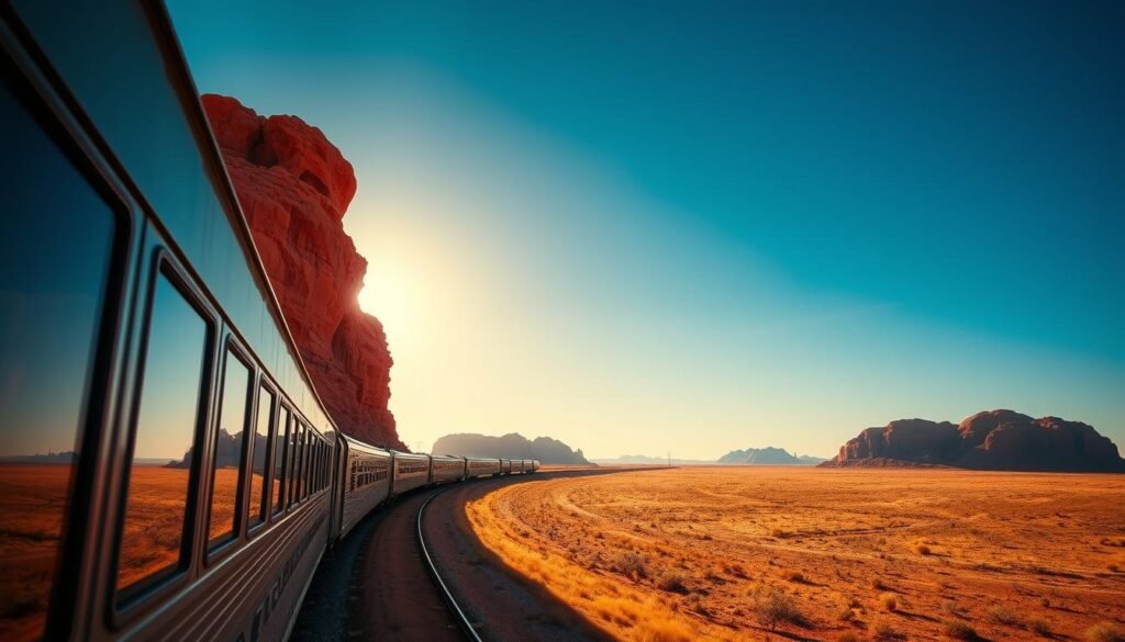 The Ghan tren atravesando el Outback australiano