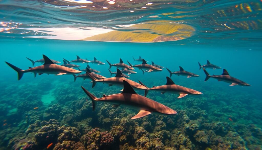 Tiburones martillo en Isla del Coco