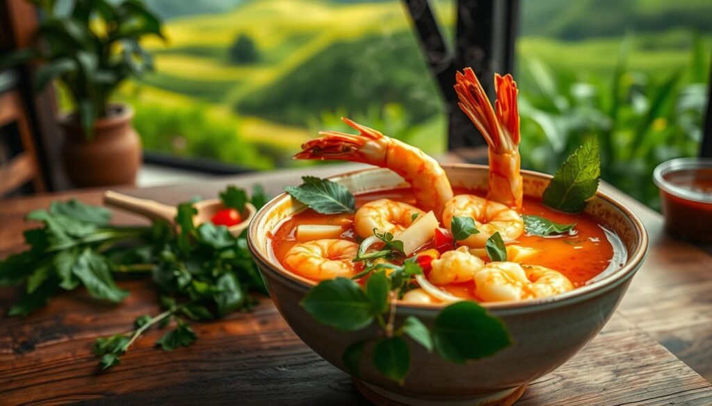 Tom Yum Goong sopa tailandesa tradicional
