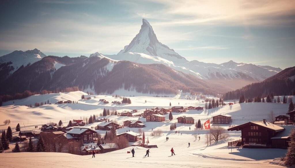 Zermatt paisaje de esquí