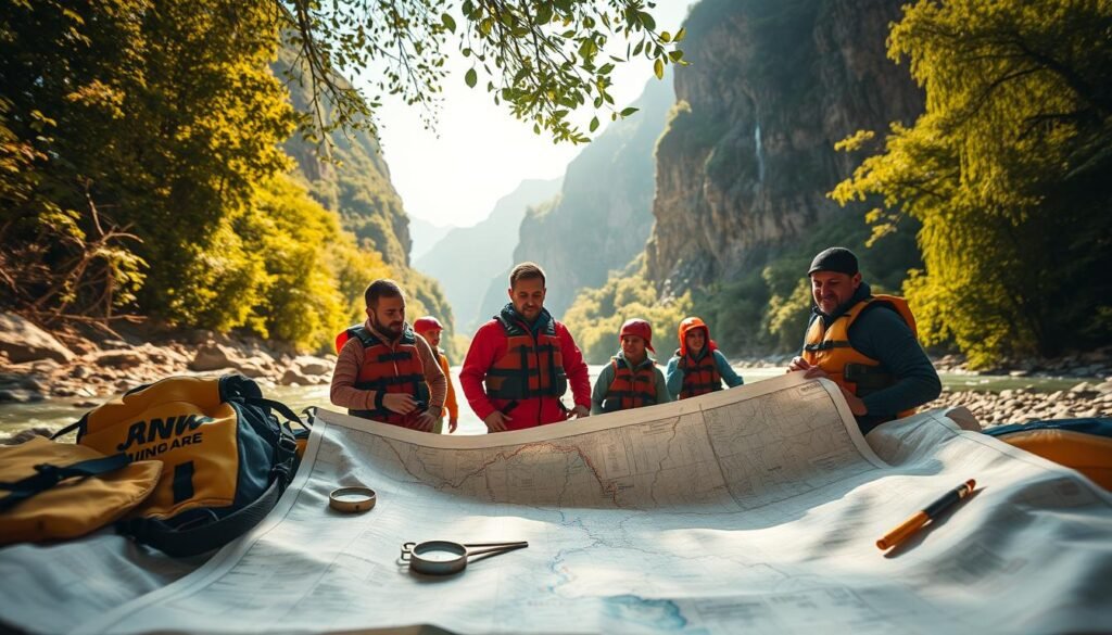planificación de rafting