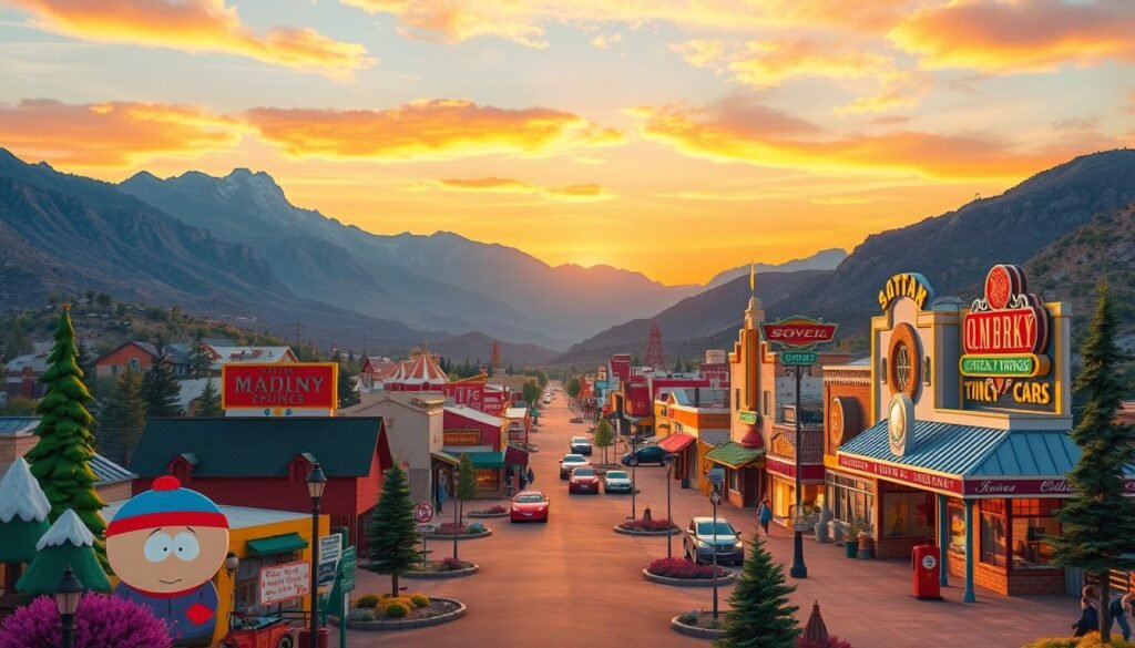pueblo de South Park y Radiator Springs