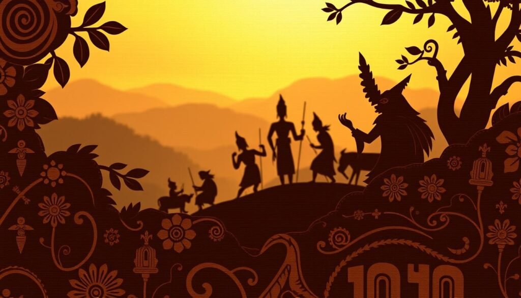 Arte tradicional javanés batik y wayang