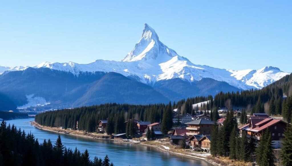 Panorama de Zermatt con el Cervino