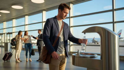 Agua gratis aeropuerto